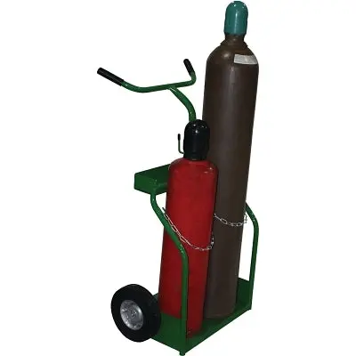 900 Series Cart, Holds 2 Cylinders, 8-1/2 In And 9-1/2 In Dia, 10 In Semi-Pneumatic Wheels 1