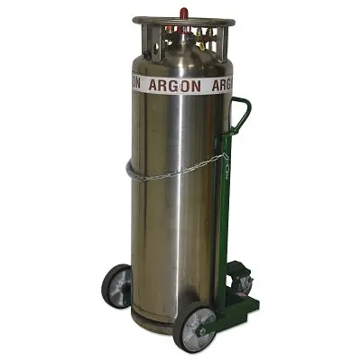 Industrial Series Cart, Holds 1 Cylinder, 10 In Phenolic/Soft Rubber Wheels 1