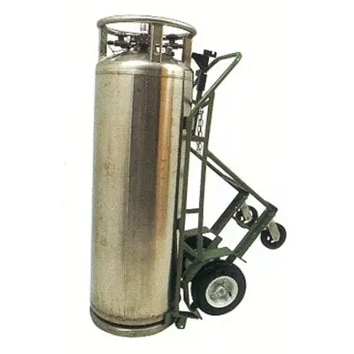 Tilt-Back Cylinder Hand Truck, Holds 1 Cylinder, 20 In Dia, 12 In Pneumatic Wheels 1