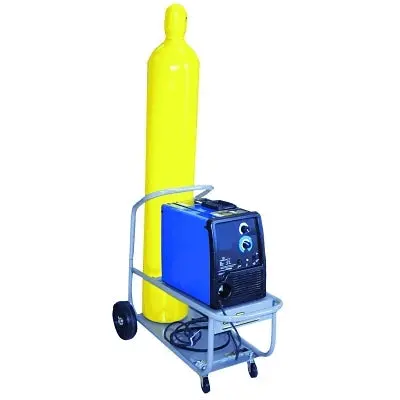 Running Gear Series Cart, Holds 1 Cylinder, 9-1/2 In Dia,  8 In Polyolefin Wheels 1