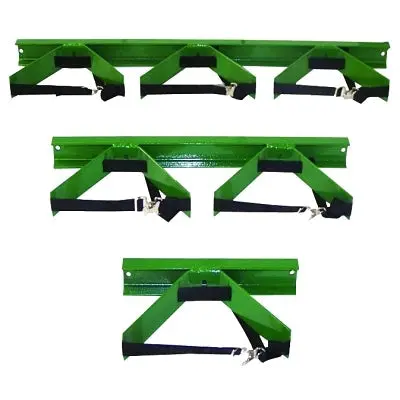 Wall Bracket, Single, Steel, 3 In To 10 In Dia, 3 In H X 6-1/2 In D X 14 In W, Green 1