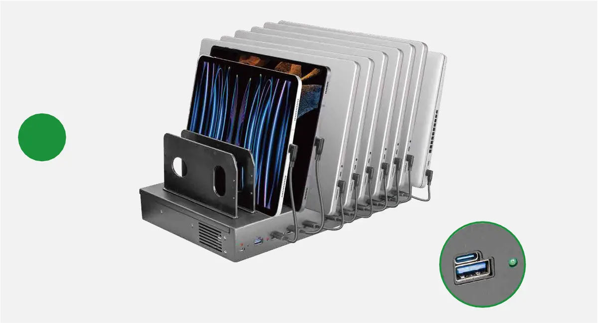 10-Port Usb-C Charging Dock Hub 1