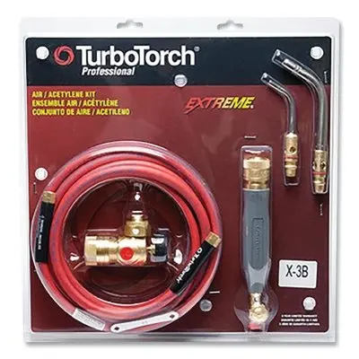 Torch Kit Swirl, Extreme X-3B, Acetylene, Includes Cga 520 Regulator, Rear Valve Handle, Hose, 2-Tips, B Tank Connection 1