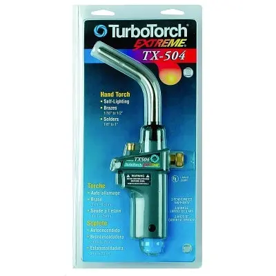 Extreme Tx500 Series Self-Igniting Swirl Hand Torch, Tx-504,  Mapp/Propane, Includes Tx-504 Tip 1