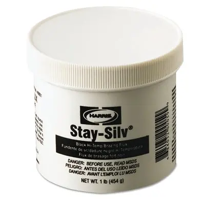 Stay-Silv Brazing Flux, 1 Lb Jar, Black 1