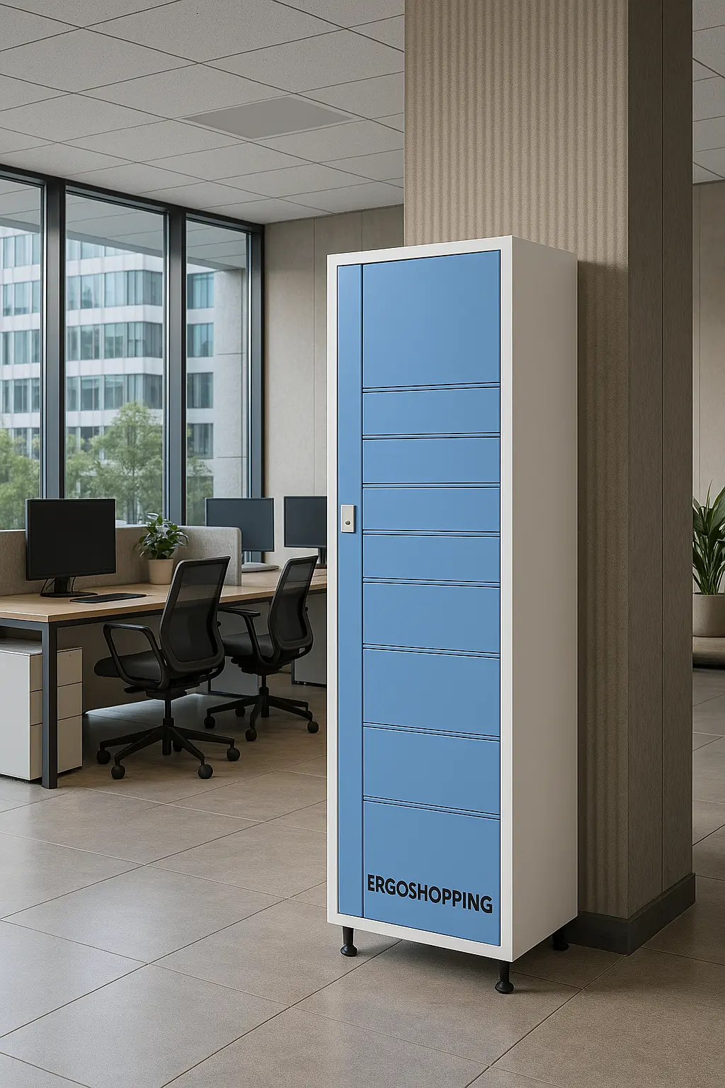 Bluetooth Smart Locker – 9 Compartment Office Storage 1