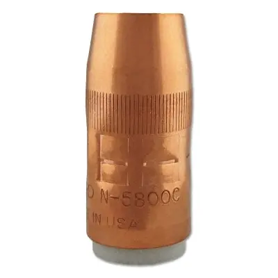 Centerfire Mig Nozzle, Flush, 5/8 In Bore, For T Series Tip, Copper 1