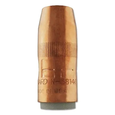 Centerfire Mig Nozzle, 1/4 In Recess, 5/8 In Bore, For T Series Tip, Copper 1