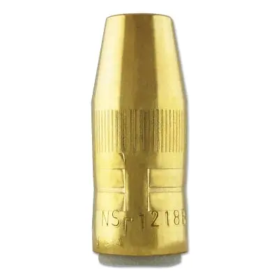 Centerfire Mig Nozzle, 1/8 In Recess, 1/2 In Bore, For T Series Tip, Brass 1