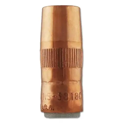 Centerfire Mig Nozzle, 1/8 In Recess, 5/8 In Bore, For T Series Tip, Copper 1