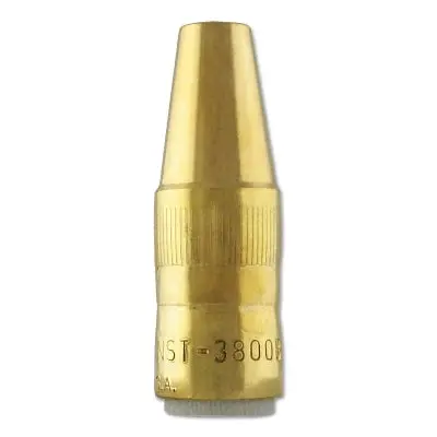Centerfire Mig Nozzle, Flush, 3/8 In Bore, For Tt Series Tip, Brass 1