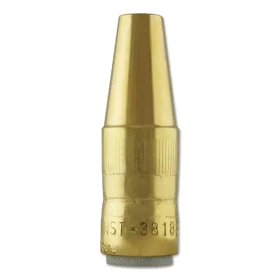Centerfire Mig Nozzle, 1/8 In Recess, 3/8 In Bore, For Tt Series Tip, Brass 1