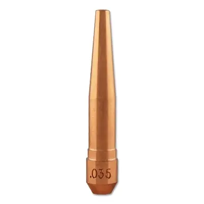 Centerfire Mig Contact Tip, 0.035 In Wire, Tt Series, Non-Threaded/Tapered Base 1