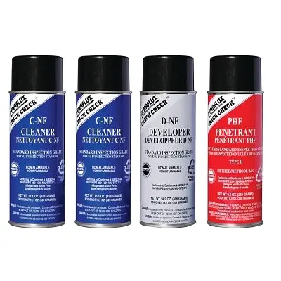 Visible Red-Dye Penetrant Test Kit, Standard Grade 1