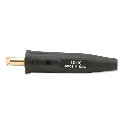 Cable Connector, Single Ova-Point Screw Connection, Male, 4 To 1/0 Cable Cap, Black 1