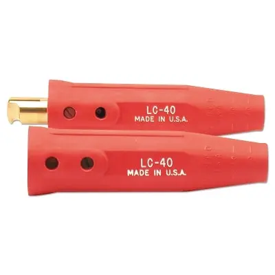 Cable Connector, Single Oval Point Screw, Male/Female, 1/0 To 2/0 Awg Cap, Red 1