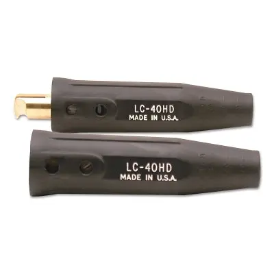 Cable Connector, Double Oval Point Screw Connection,Male/Female, 3/0 To 4/0 Awg Cap, Black 1
