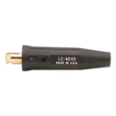 Cable Connector, Double Oval Thru Point Screw Connection, Male, 3/0 Thru 4/0 Capacity, Black 1