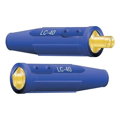 Cable Connector, Single Oval-Point Screw Connection, 1/0-2/0 Cap., Blue 1