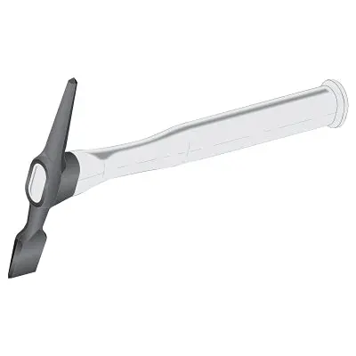 Chipping Hammer, 12 In Oal, 16 Oz Head, Chisel And Pick, Thermoplastic Handle 1