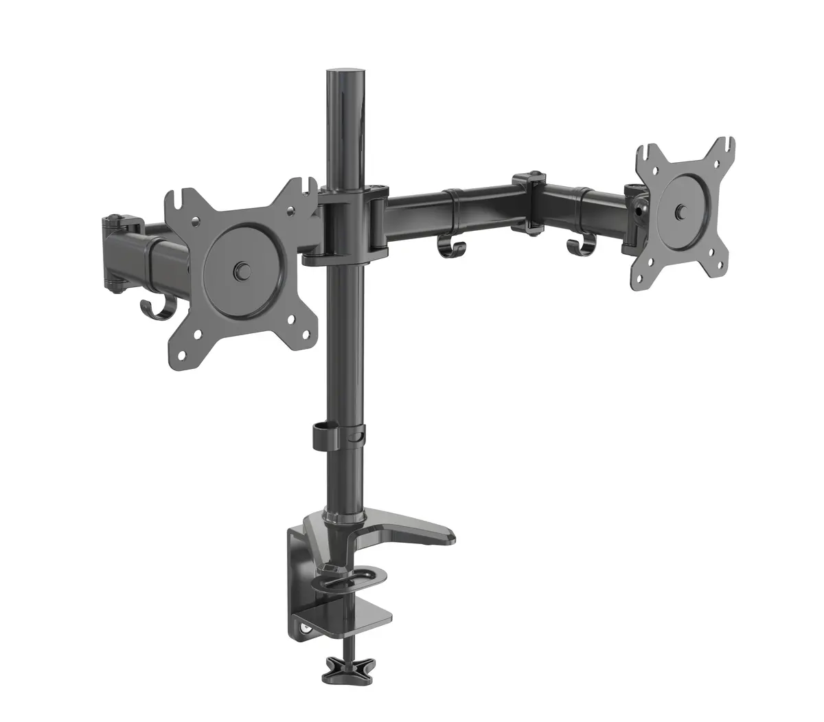 Full Motion Dual Monitor Stand Mount, Height Adjustable, Support Up To 27" With 8Kg Weight, Black (Rc2-V) 1
