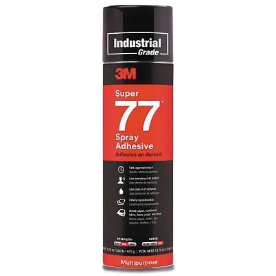 Super 77™ Mult-Purpose Spray Adhesive, 16.75 Oz, Aerosol Can, Clear 1