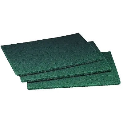 General Purpose Scouring Pad, 6 In W X 9 In L, Synthetic Fiber, Dark Green 1