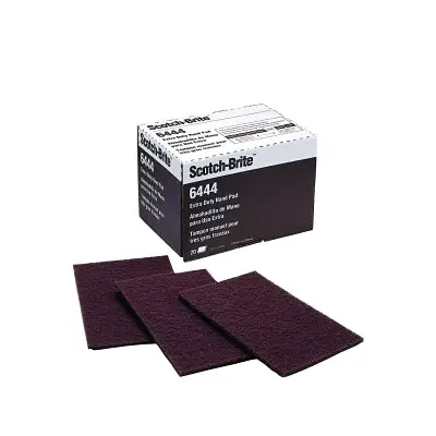 Hand Pad, 6444, Fine, Aluminum Oxide, Brown, 20 Ea/Pk 1