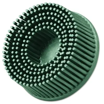 Roloc Bristle Disc, 2 In X 5/8 In, Tr, 50 Grit, Ceramic Abrasive Grain, 25000 Rpm, Green 1