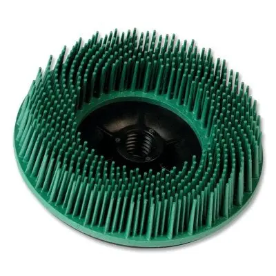 Bristle Disc, 4-1/2 In X 5/8 In-11, 50 Grit, Ceramic, 12000 Rpm, Green 1