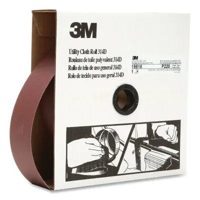 Utility Cloth Rolls 314D, 2 In X 50 Yd, P120 Grit 1