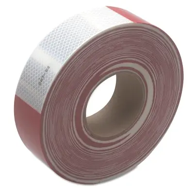 Diamond Grade™ Conspicuity Marking 983 Series, Red/White, 2 In W X 150 Ft L Roll, 983-326 Alternating 6 In 1