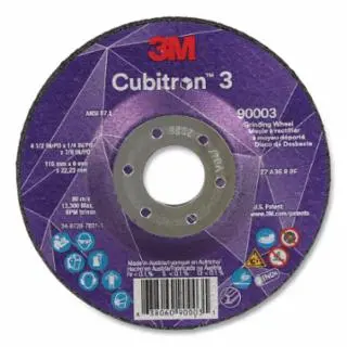 90003  Cubitron 3 Grinding Wheel 4 1/2 In/Po X 1/4In/Po X 7/8In/Po 80M/S 13,300 Max Rpm Tr/Min 1