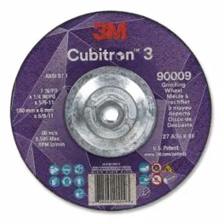 90002 3M Cubitron 4 1/12" X 1/4" X 5/8-11 80M/S 13,300 Max Rpm/Tr/Min 1