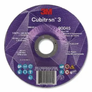 90045 Cubitron 5"X .045" X 7/8"  80M/S 12,250 Max. Rpm Tr/Min Cut Off Grinding Wheel 1