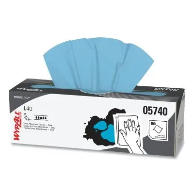 L40 Towel, Blue, 16.4 In W X 9.8 In L, Pop-Up Box, 1 Ply, 100 Sheets/Bx, 900 Sheets Total 1