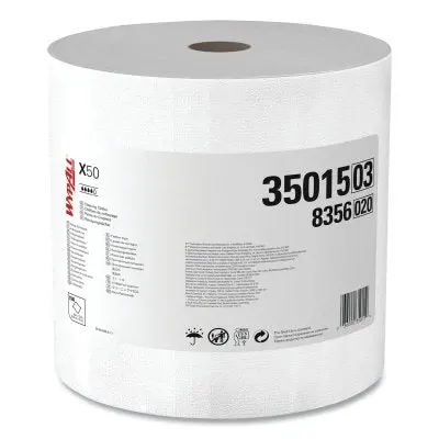 X50 Cleaning Cloth, White, 9.8 In W X 12.2 In L, 1100 Sheets/Rl, Jumbo Roll 1