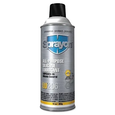 Lu206 All-Purpose Silicone Lubricant, 10 Oz, Aerosol Can With Spray Anyway Nozzle 1