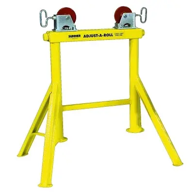 Hi Adjust-A-Roll Stands, Aluminum Wheels, 2000 Lb Cap, 1/2 In To 36 In Pipe 1