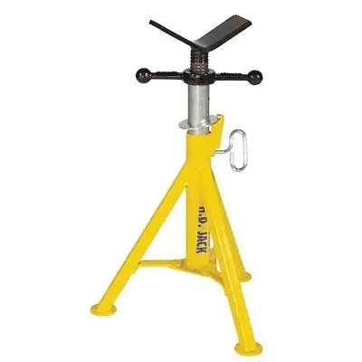Heavy-Duty Style Lo Jack, Vee, 2500 Lb Cap, 1/8 In To 36 In Pipe, 21 In To 36 In H 1