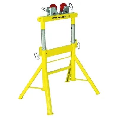 Pro Roll Stand, Aluminum Roller Wheels, 2000 Lb Cap, 1/2 In To 48 In Pipe, 29 In To 43 In H 1