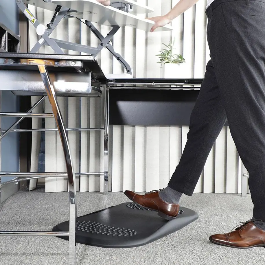 Anti Fatigue Comfort Mat, Standing Large Desk Mat, Ergonomic Stand Up Mat With Acupressure Massage Dots, Soft, Durable Floor Mat For Office, Workplace, Home, (Black) 1