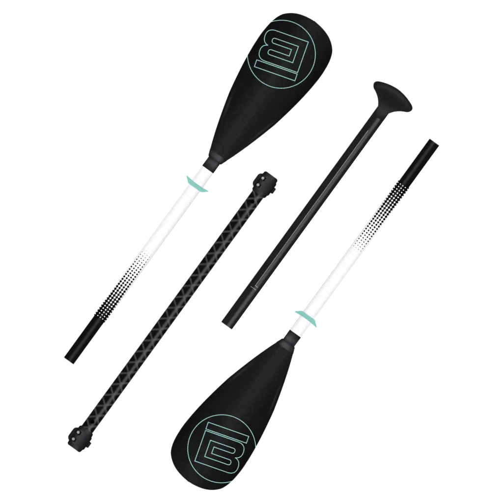 4-Piece Kids Hybrid Adjustable Fiberglass Paddle Black 1