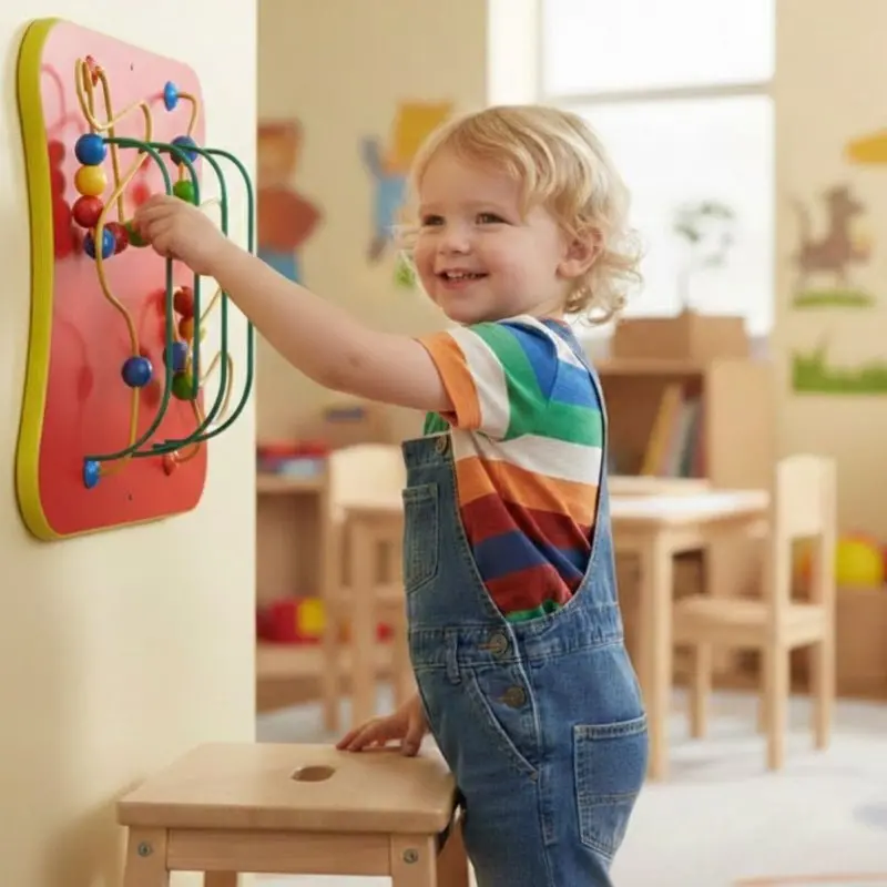 5 Wires And Beads Wall Activity Toy 1