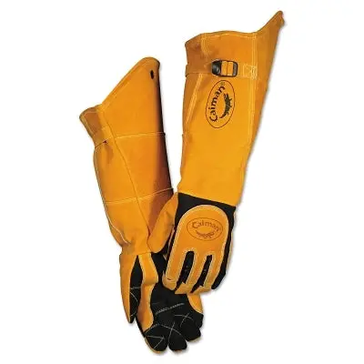 1878 21-In Fr Insulated Mig/Stick Welding Gloves, Deerskin/Boarhide, Tan/Black 1