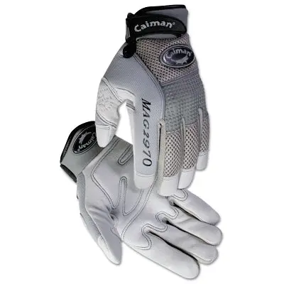 2970 Deerskin Padded Palm Knuckle Protection Mechanics Gloves, X-Large, Gray 1