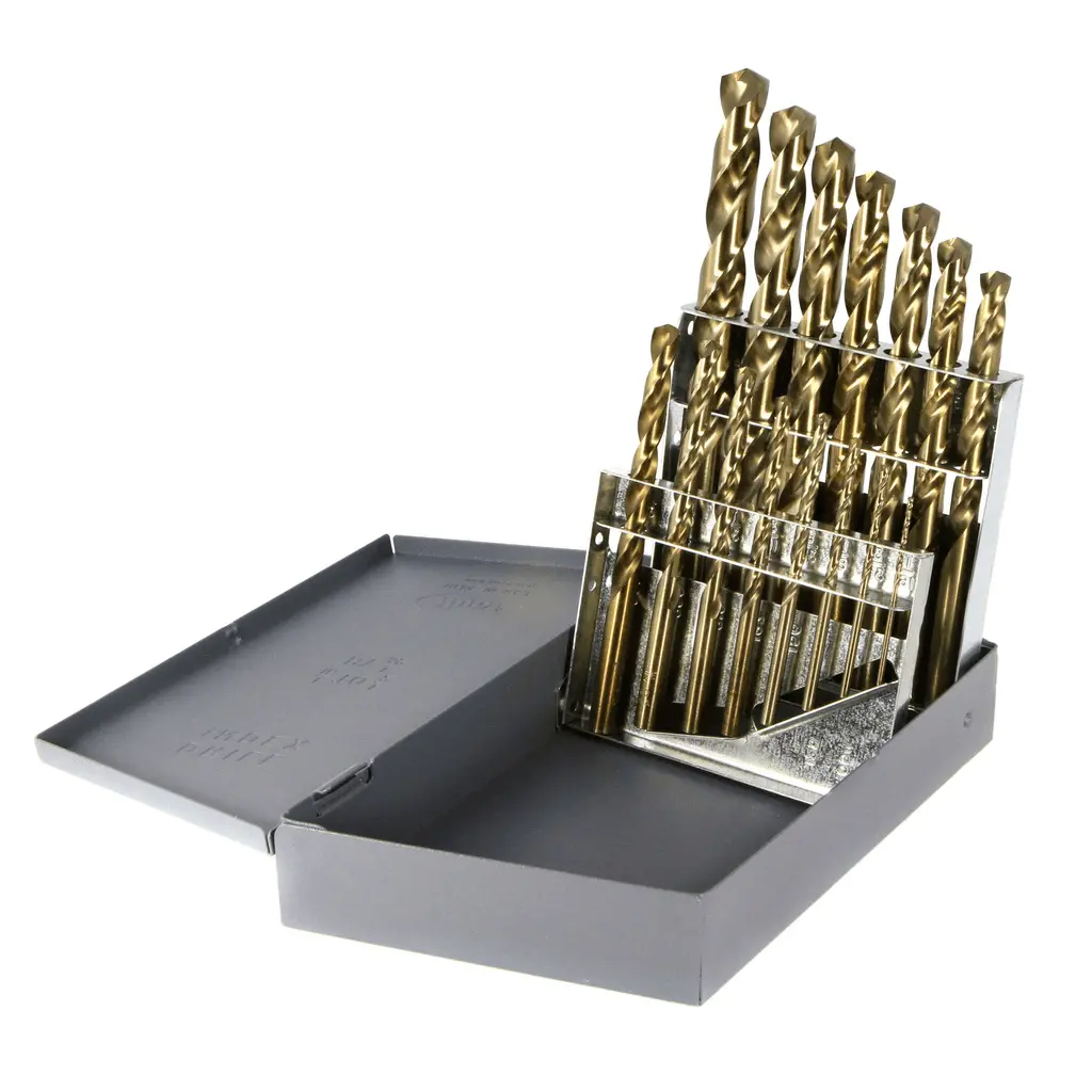 15Pc Cobalt Drill Bit Set 1/16-1/2 By 32Nds 1