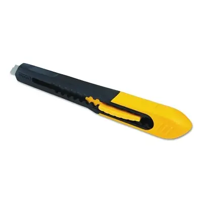 Quick Point Knife, 7 In, Snap-Off Steel Blade, Plastic, Black/Yellow 1