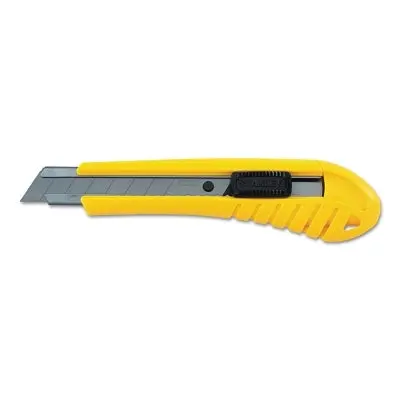 Standard Snap-Off Knife, 18 Mm Steel Blade, Plastic Handle, Yellow 1