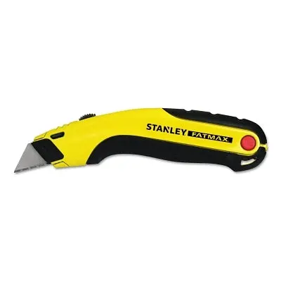 Fatmax Retractable Utility Knife, 6-5/8 In L, Carbon Steel, Metal/Rubber, Yellow/Black 1
